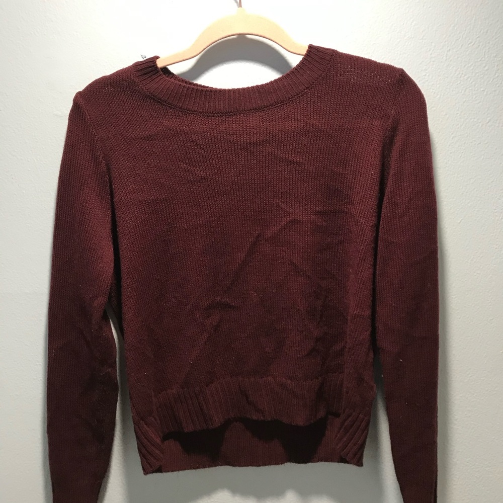 Red knit h&m sweater